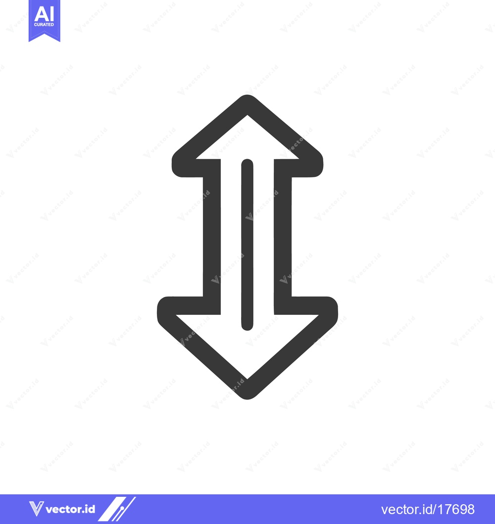 Premium Vector dari Vertical Arrows Icon: Up and Down Directional Symbol, Isolated