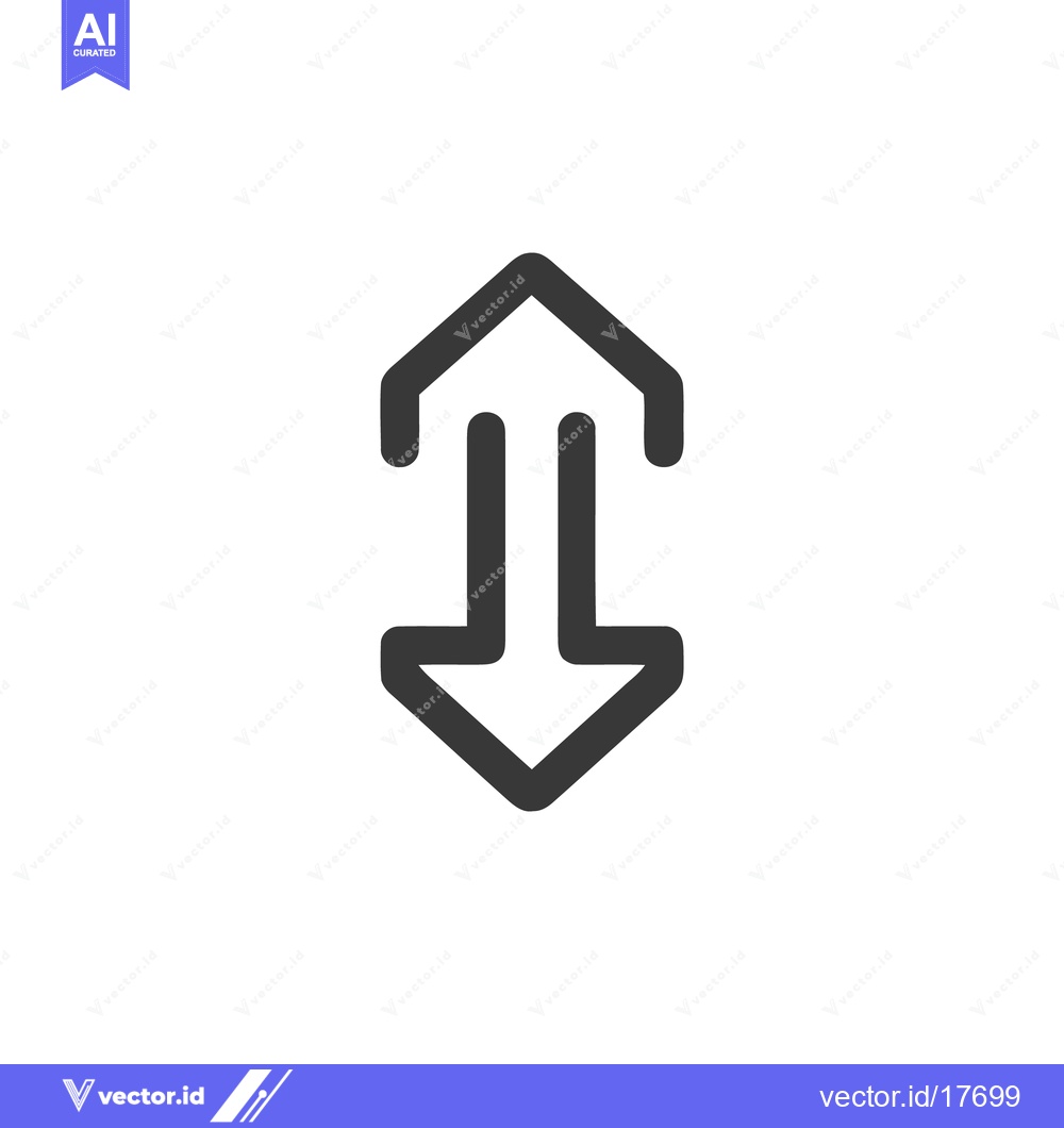 Premium Vector dari Dual Direction Arrow Icon: Up and Down Movement Symbol