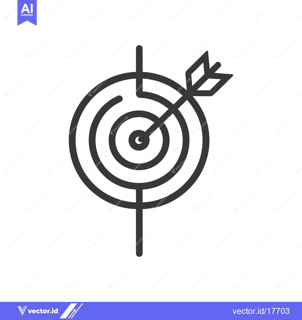 Premium Vector dari Arrow Hitting the Center of a Target
