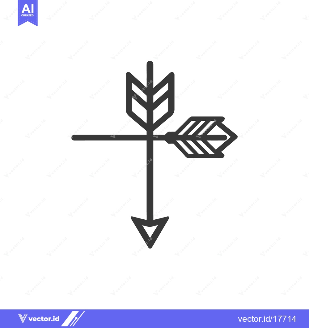 Premium Vector dari A simple design showing three arrows intersecting at a center point