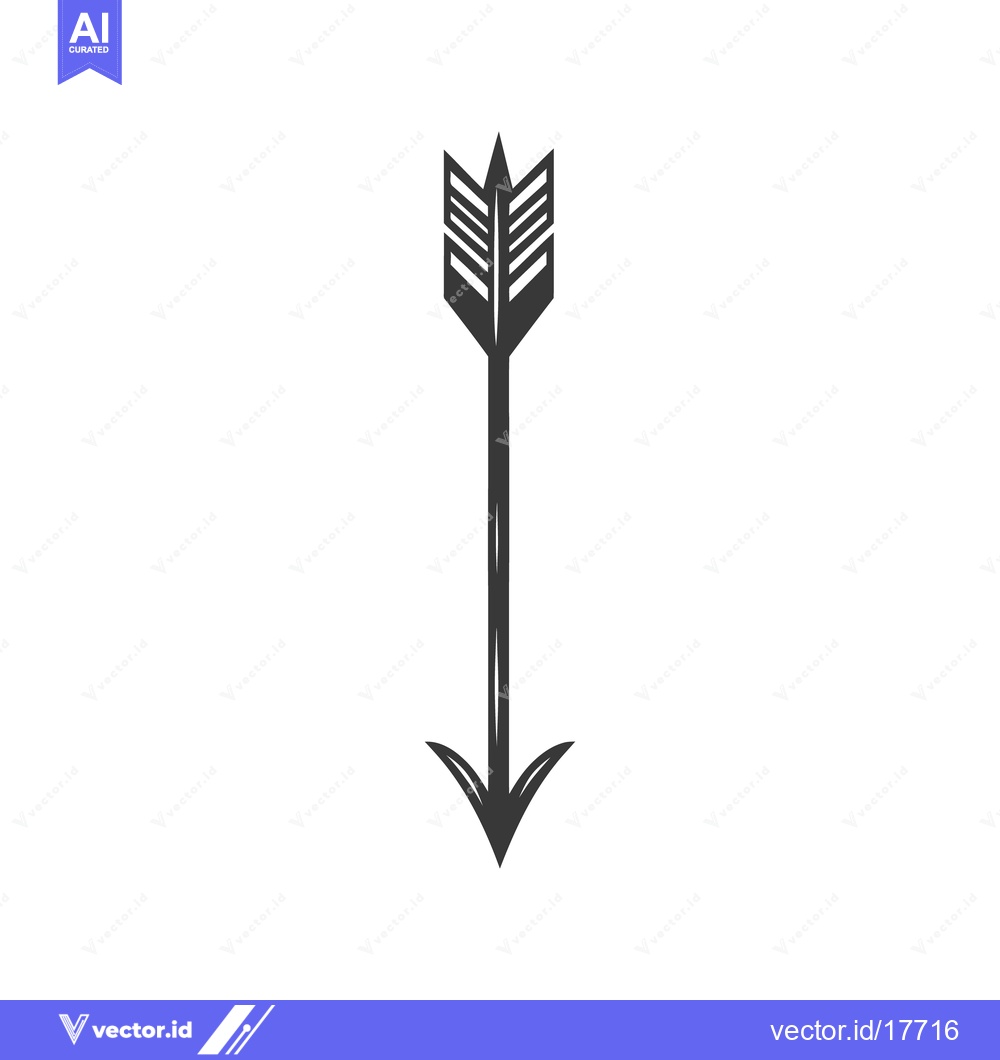 Premium Vector dari A simple illustration of an arrow pointing downwards on white