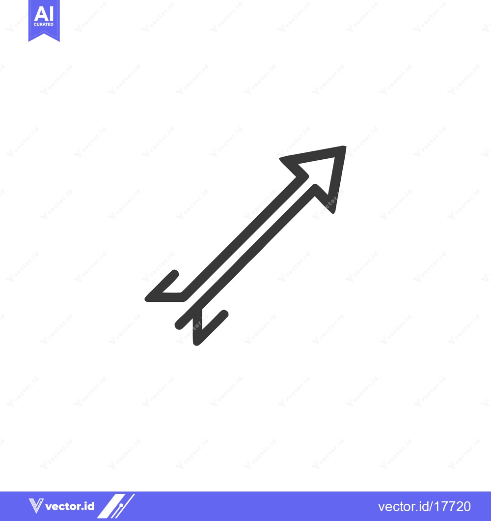 Premium Vector dari Ascending Arrow Icon: Minimalist Design for Growth and Progress
