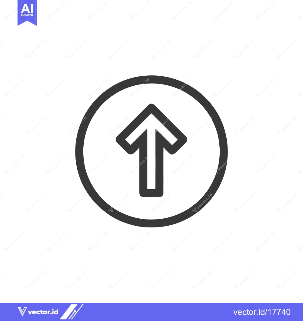 Premium Vector dari Upward Arrow Icon in Circle: Simple, Clean, Modern Design.