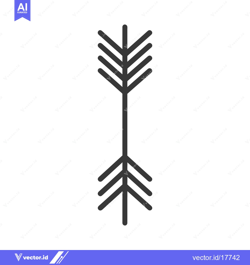 Premium Vector dari A symmetrical arrow illustration with a white background for design