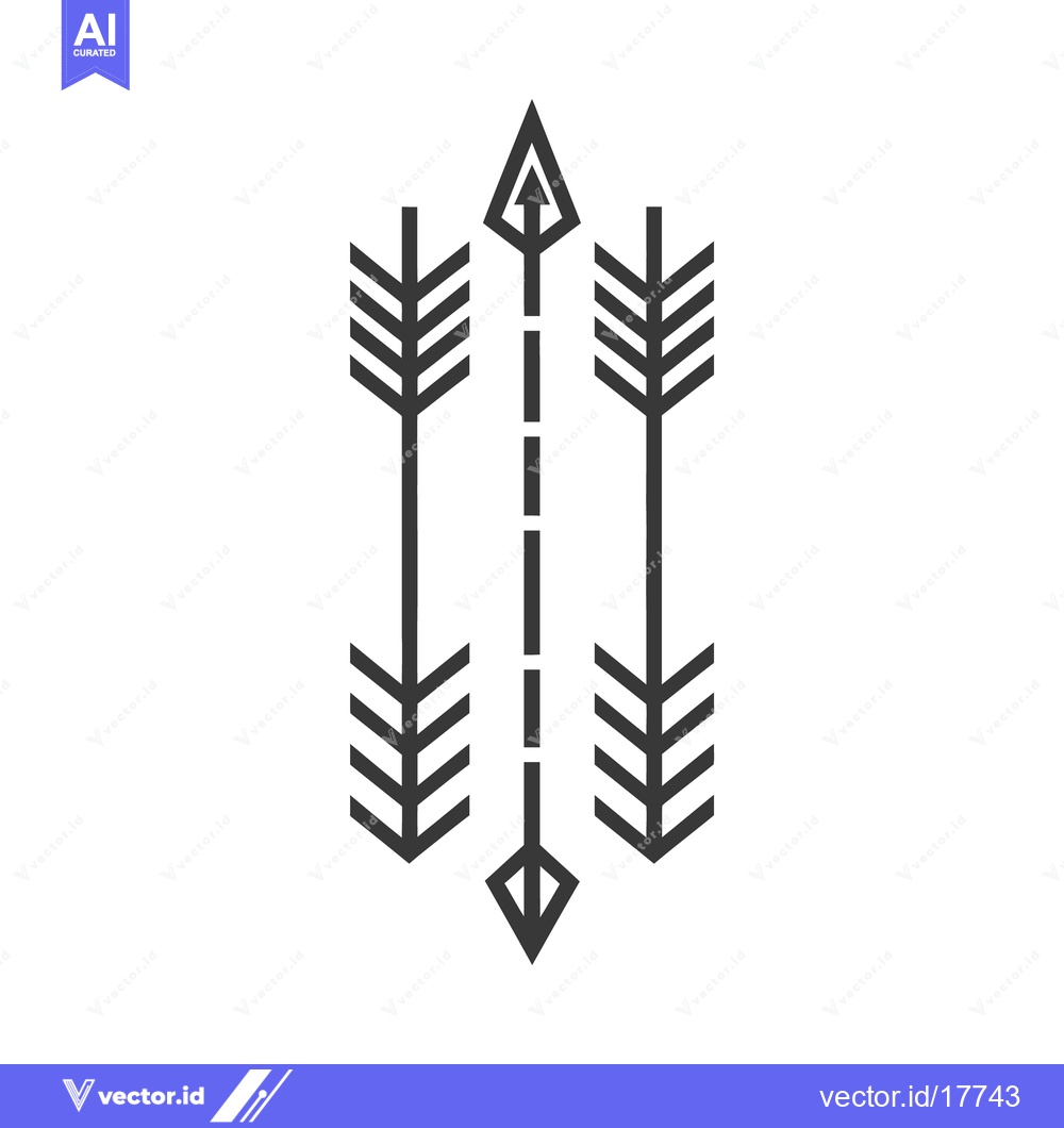 Premium Vector of Three arrows are arranged pointing up and down on white background