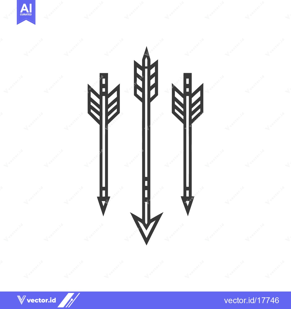 Premium Vector dari Three Simple Arrows Depicted In Black Against A White Background