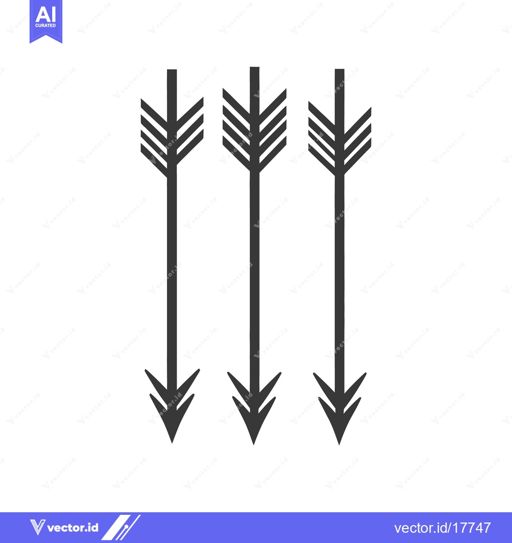 Premium Vector dari Three downward pointing arrows arranged in symmetrical vertical fashio