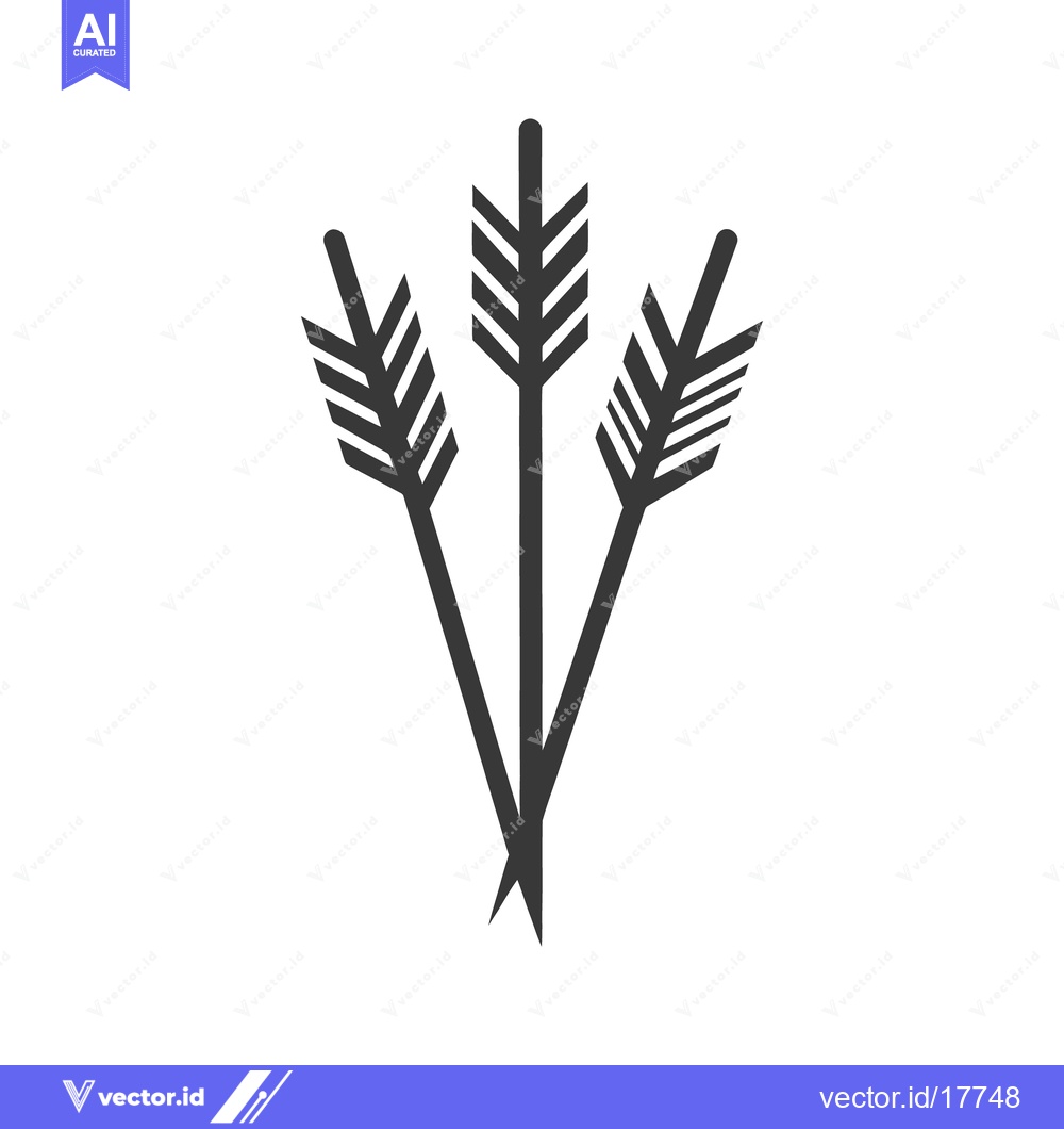 Premium Vector dari Three Arrows in a Dark Gray Color on a White Background