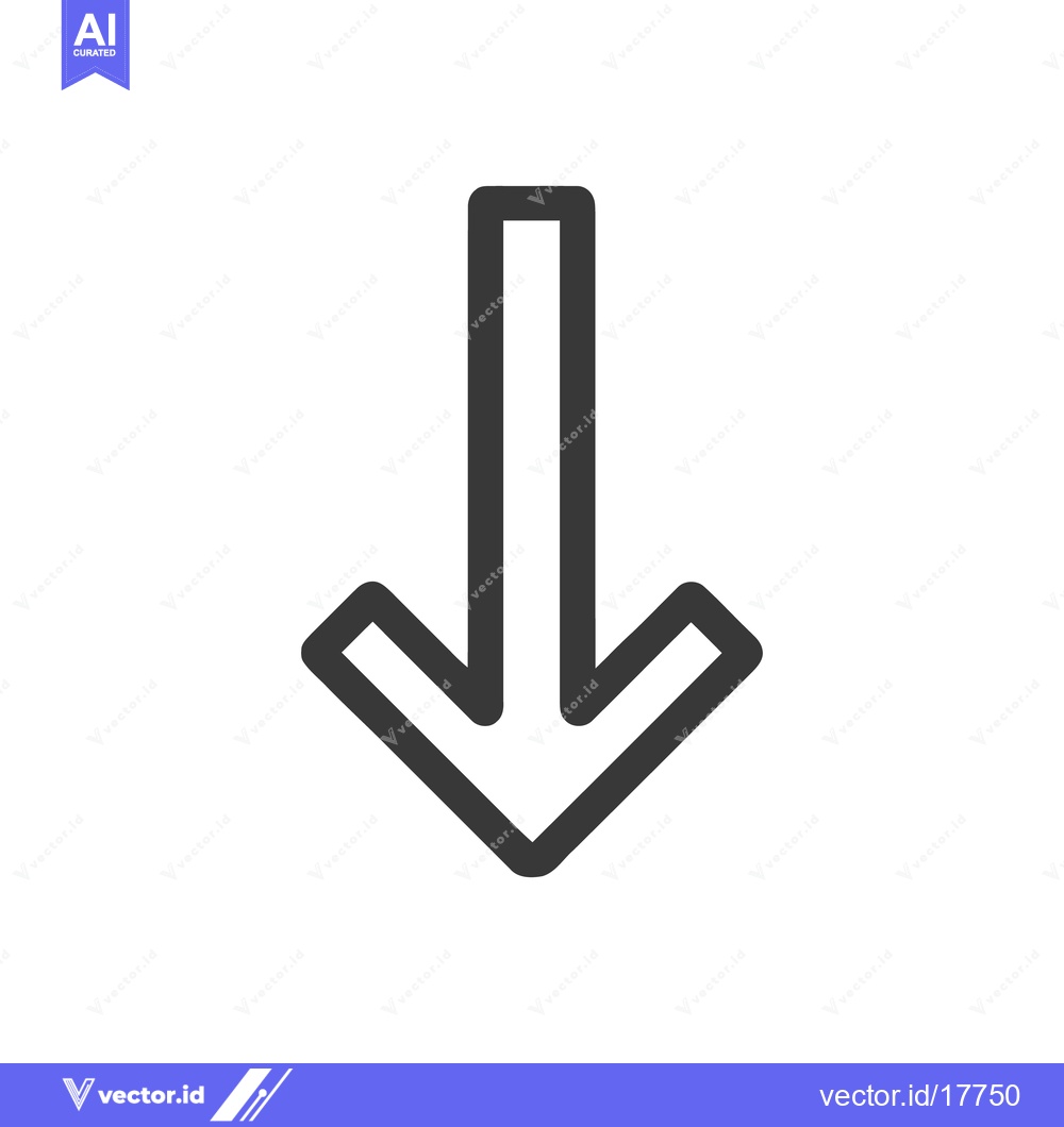 Premium Vector dari Simple, Clean Downward Arrow Icon