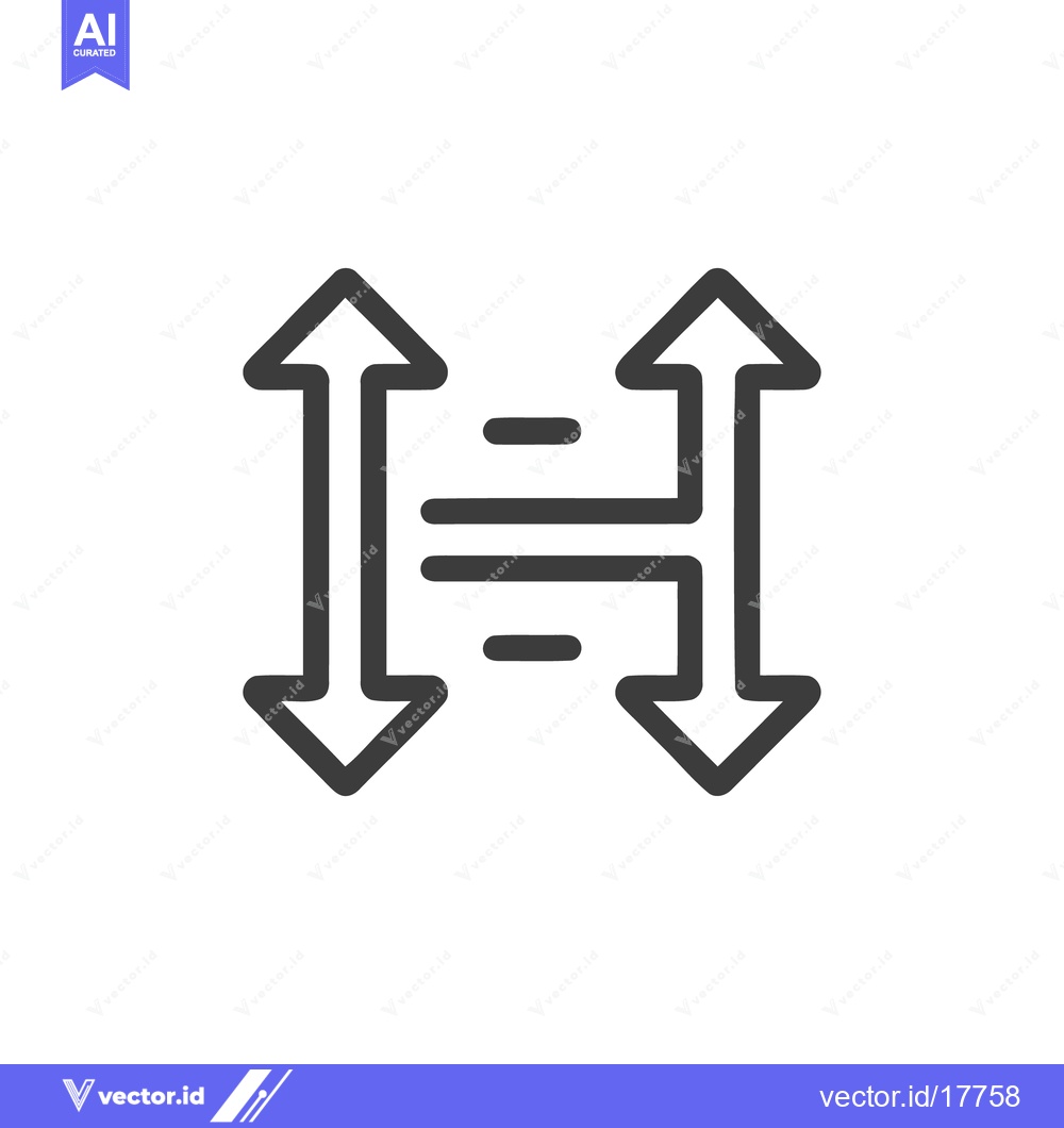 Premium Vector dari Simple, Symmetrical Double Arrow Icon for Data Transfer