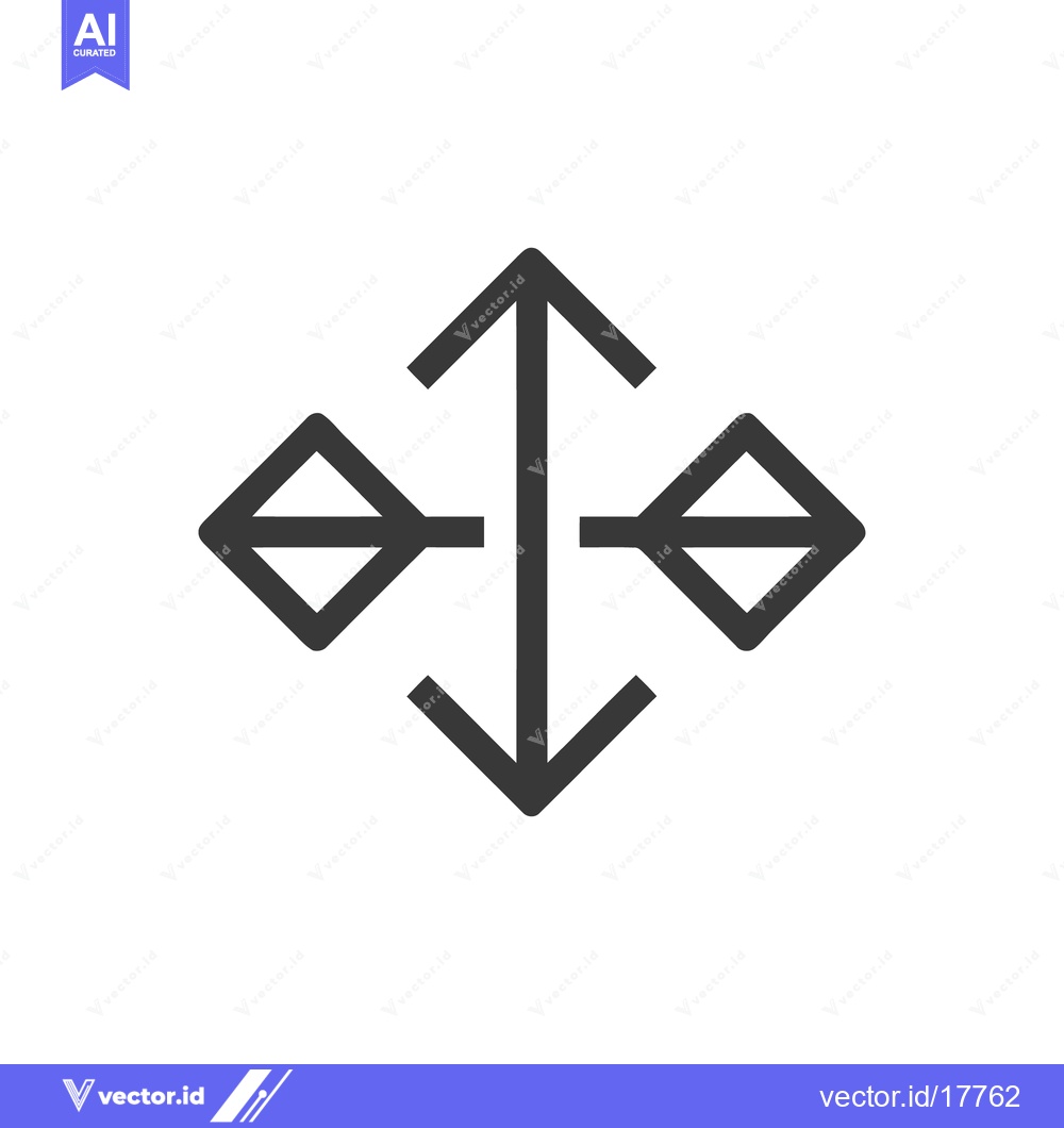 Premium Vector dari Simple, Symmetrical Resize Icon with Directional Arrows