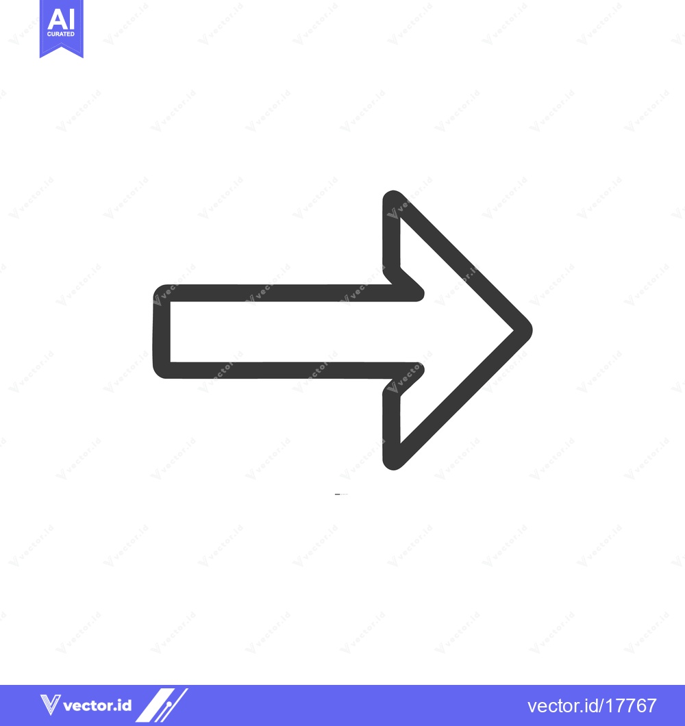 Premium Vector dari Simple, Clean Right-Facing Arrow Icon