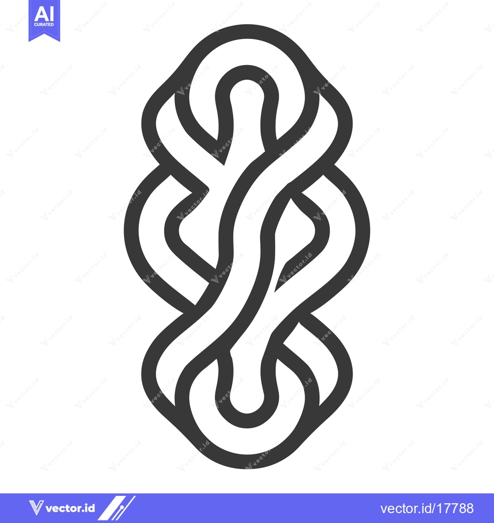 Premium Vector dari A symmetrical graphic illustrating intertwined lines and curves in a p