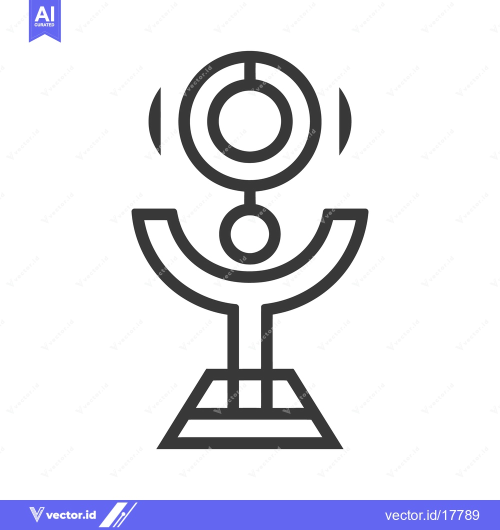 Premium Vector dari An abstract minimalist illustration of a futuristic device or symbol