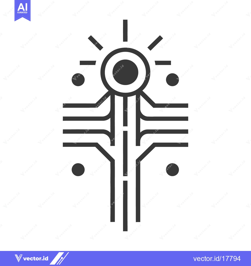 Premium Vector dari Simple digital graphic depiction of an abstract technological concept