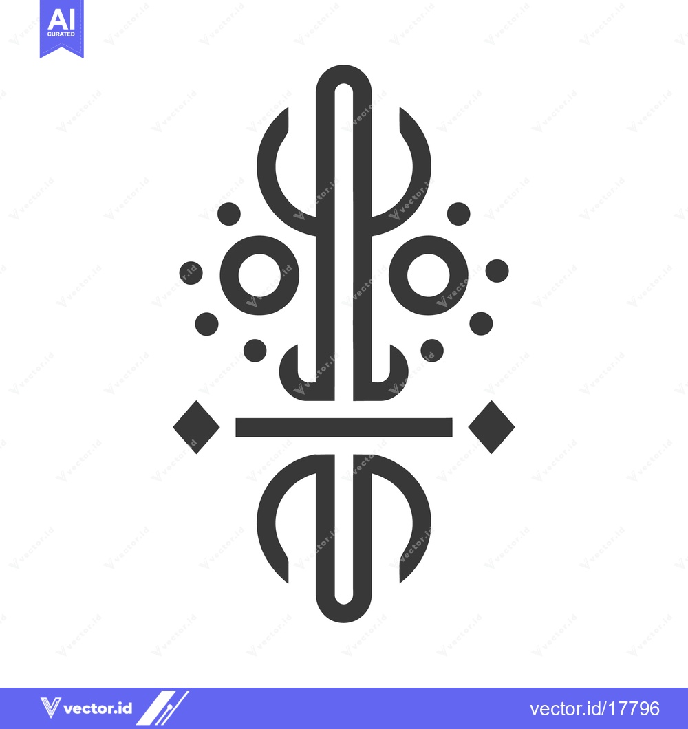 Premium Vector dari A minimalist symbol of geometric shapes in black and white