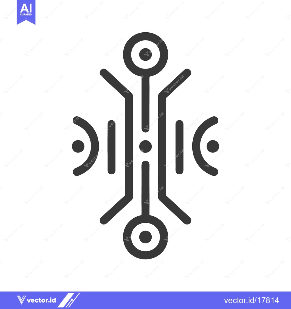 Premium Vector dari A symmetrical geometric design consisting of simple shapes and lines