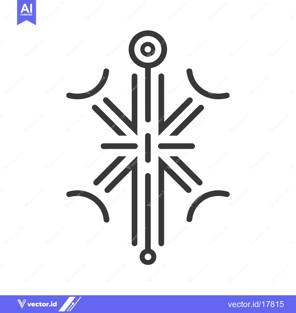 Premium Vector of Simple symmetrical illustration featuring lines and circular shapes