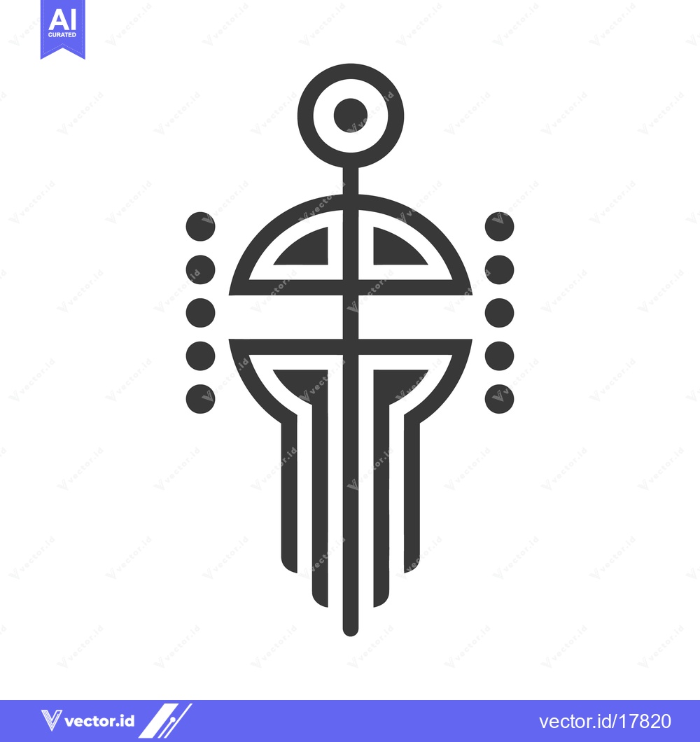 Premium Vector of A stylized linear graphic representation of a geometric form