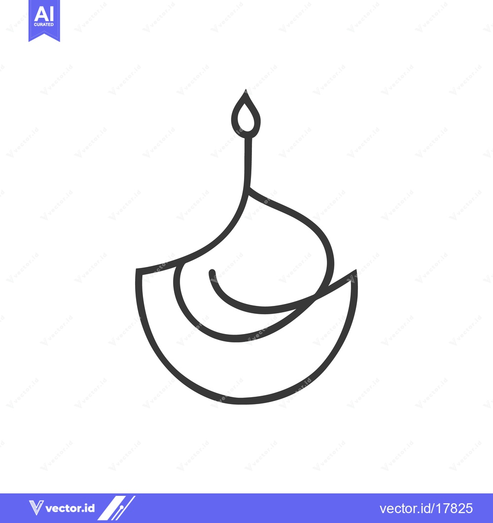 Premium Vector dari A simple and elegant stylized illustration of a burning candle