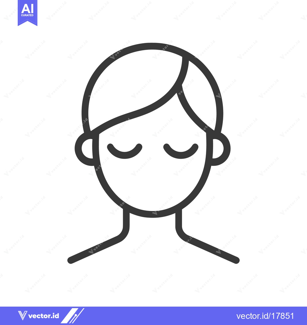 Premium Vector of A Simple Minimalist Line Drawing Depicting a Human Face