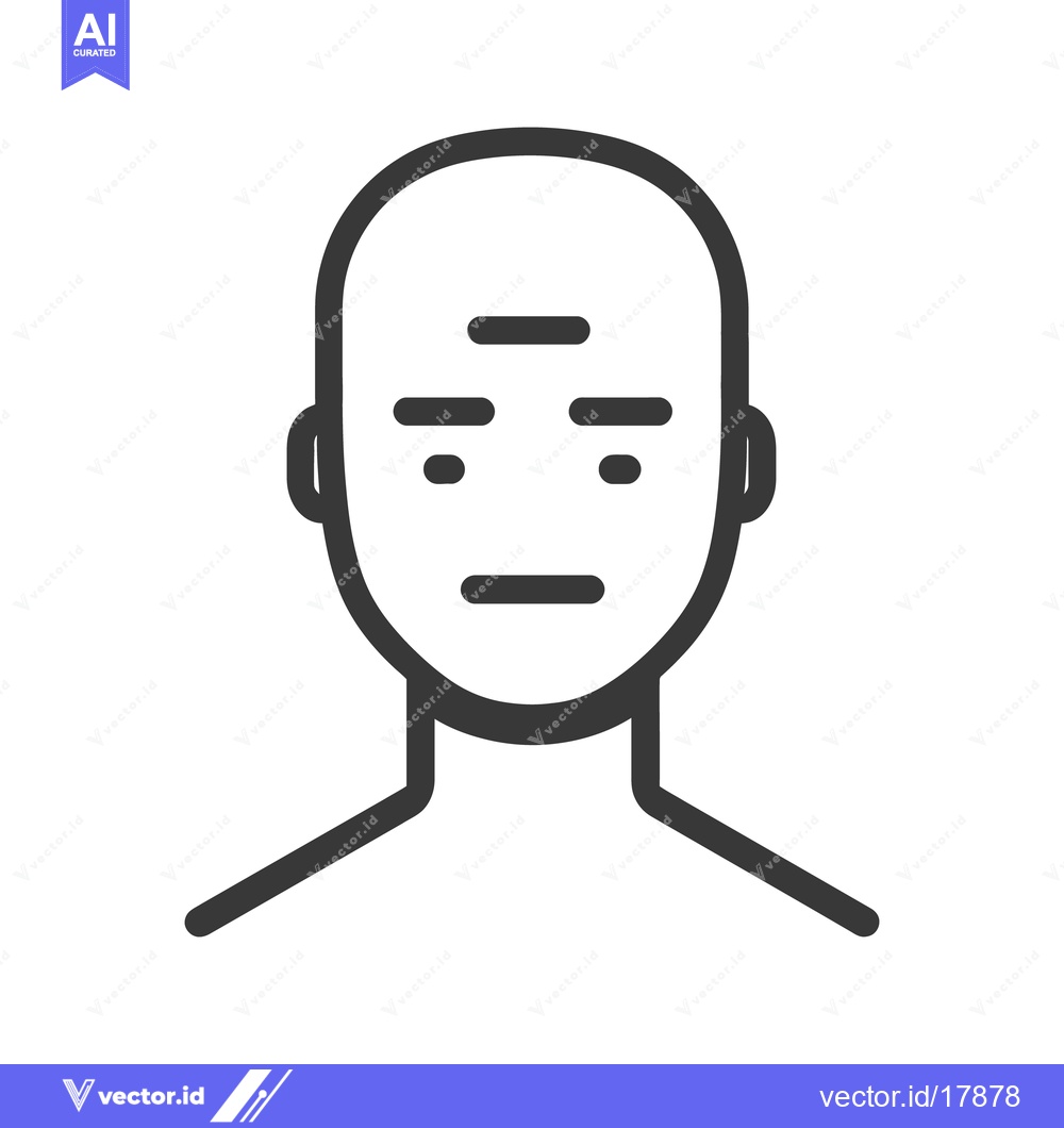 Premium Vector of A minimalistic linear illustration of a human face and shoulders