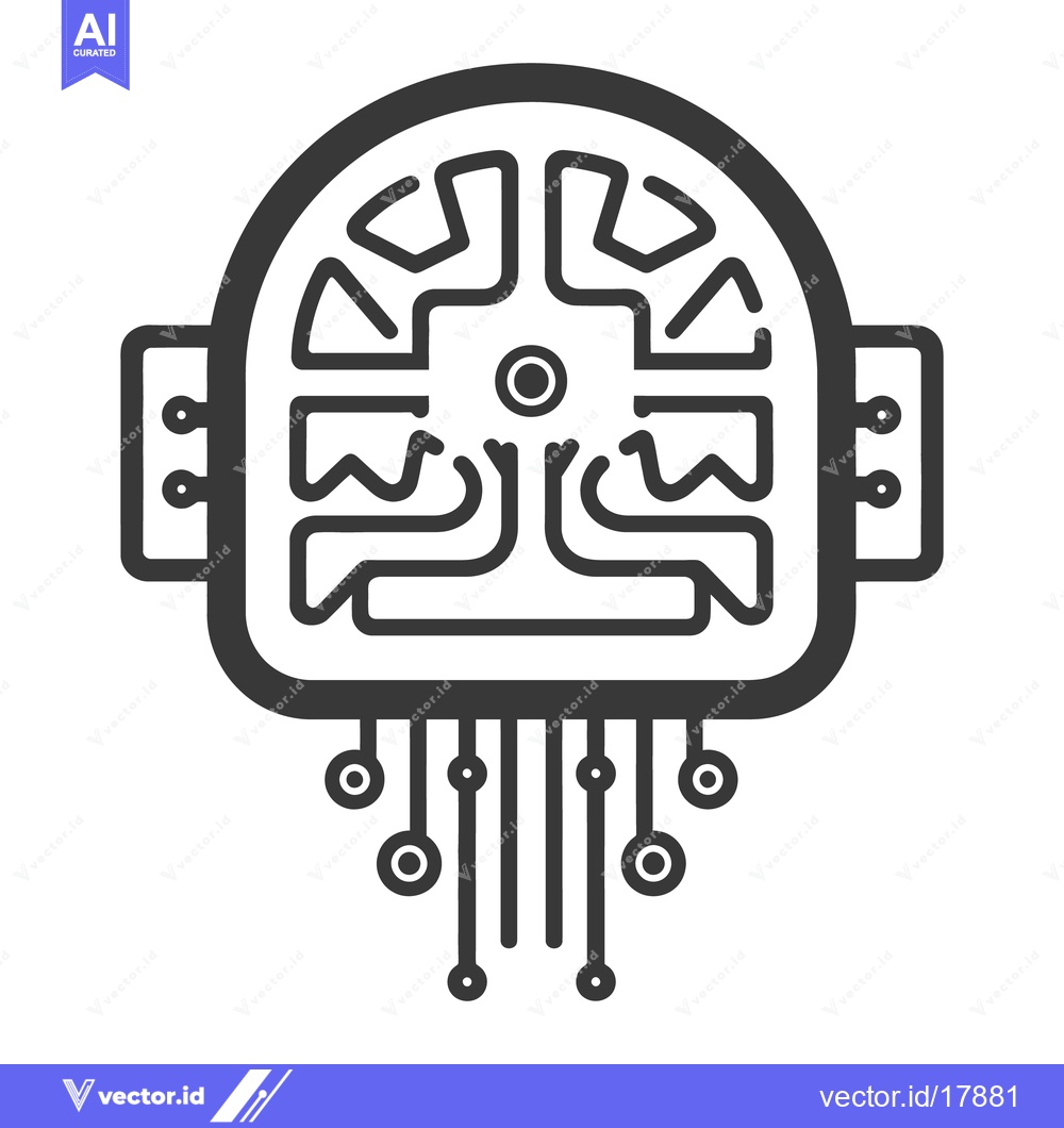 Premium Vector dari An artistic representation of a brain integrated with technology
