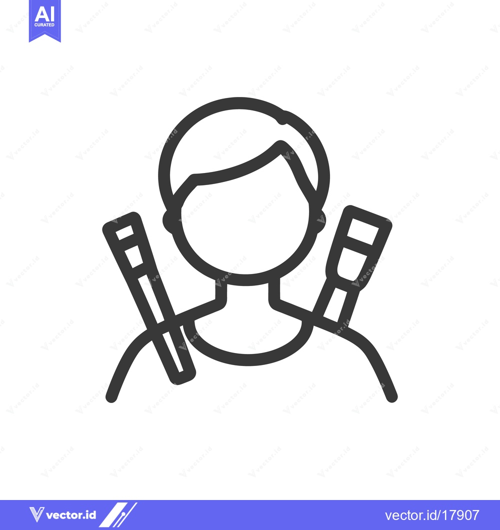 Premium Vector dari An illustrated person holding two unidentified equipment items