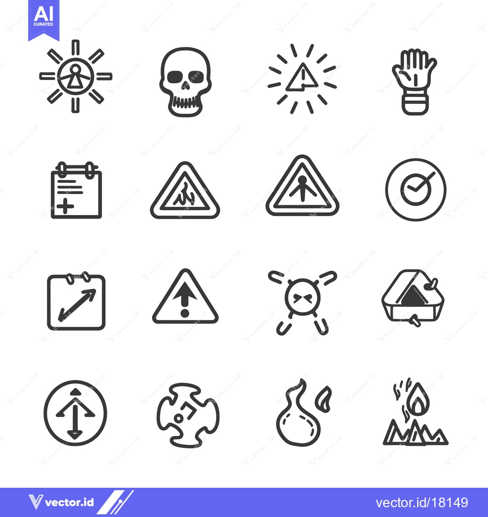 Premium Vector dari A Set of 16 Simple Line Icons Representing Various Concepts