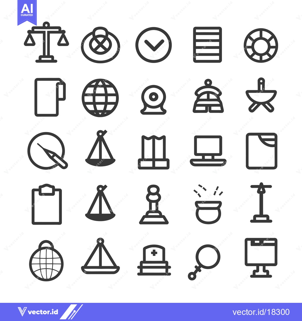 Premium Vector dari A Set of 28 Simple Line Icons Representing Different Concepts