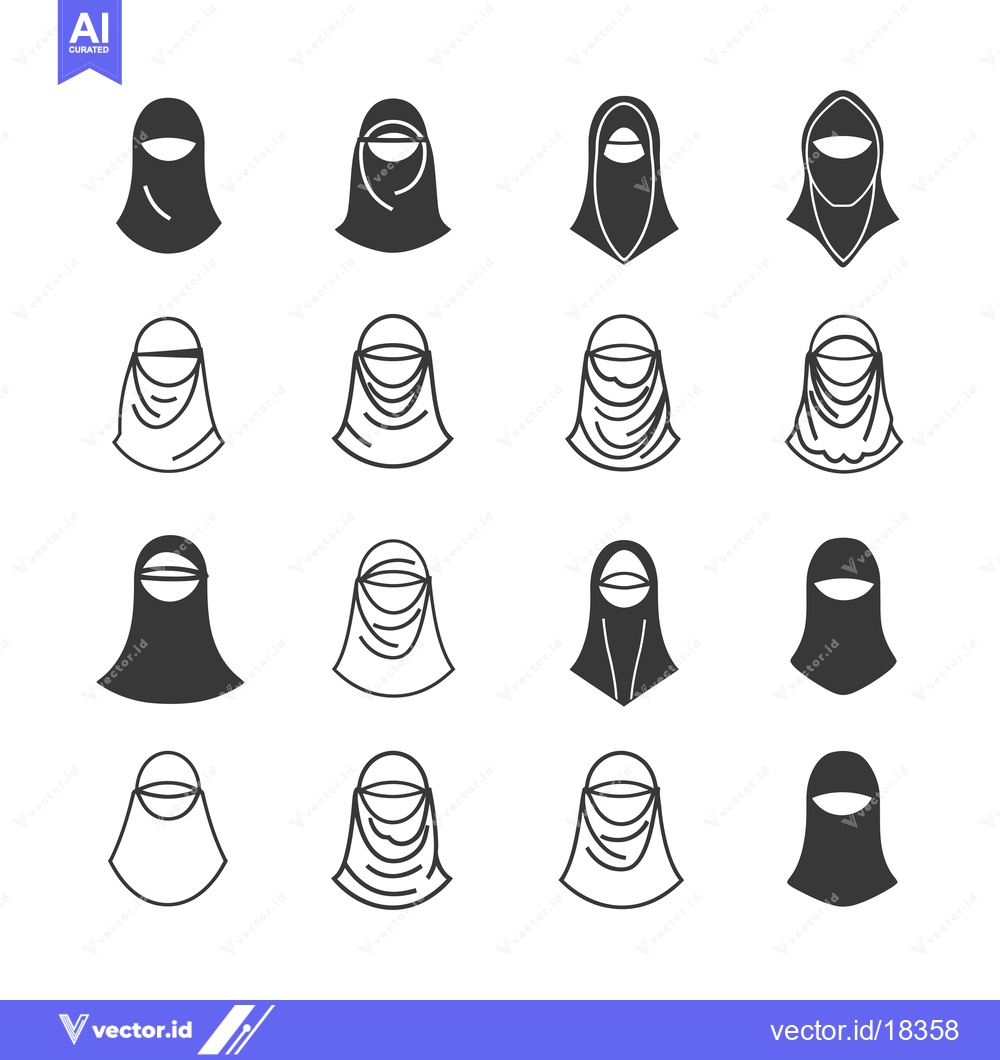 Premium Vector dari A Set of Black and White Line Drawings Depicting Different Styles of H