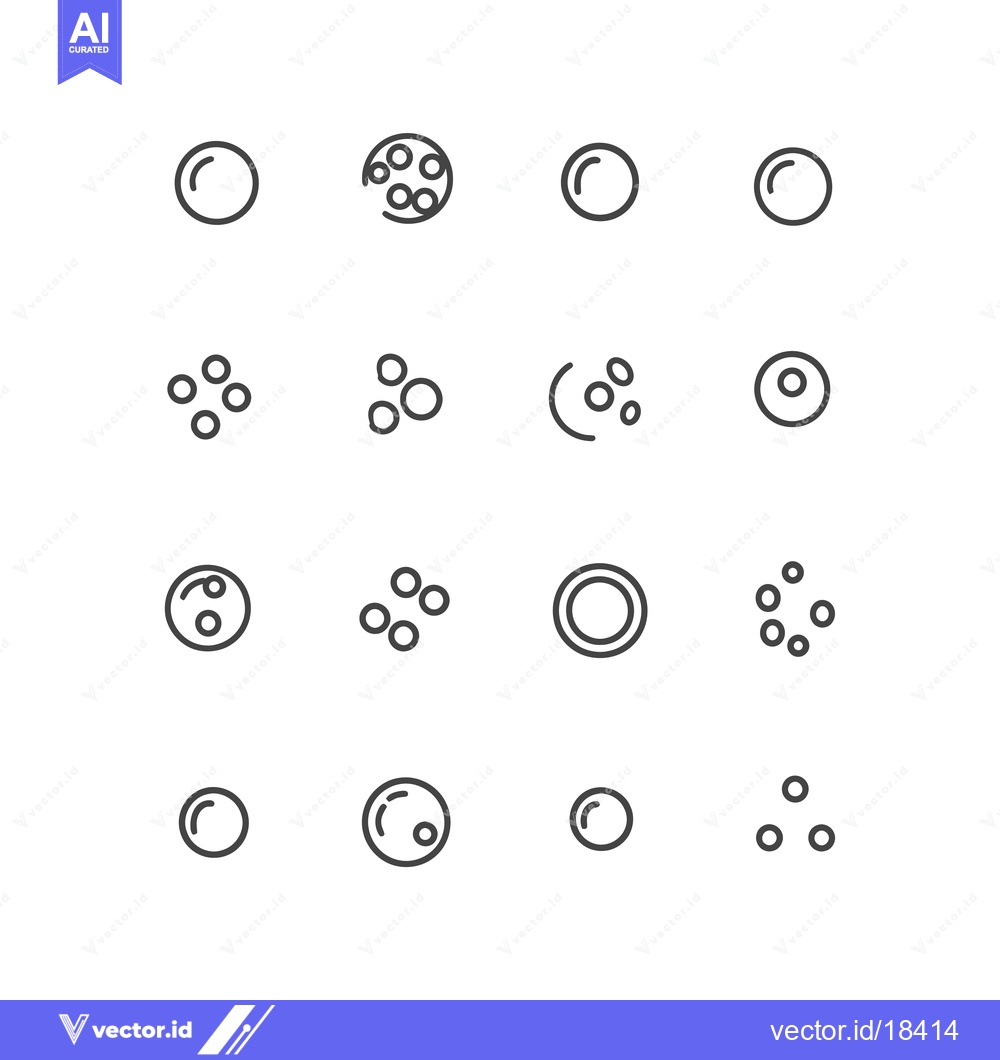 Premium Vector of A Set of Circle and Dot Icons in Various Configurations