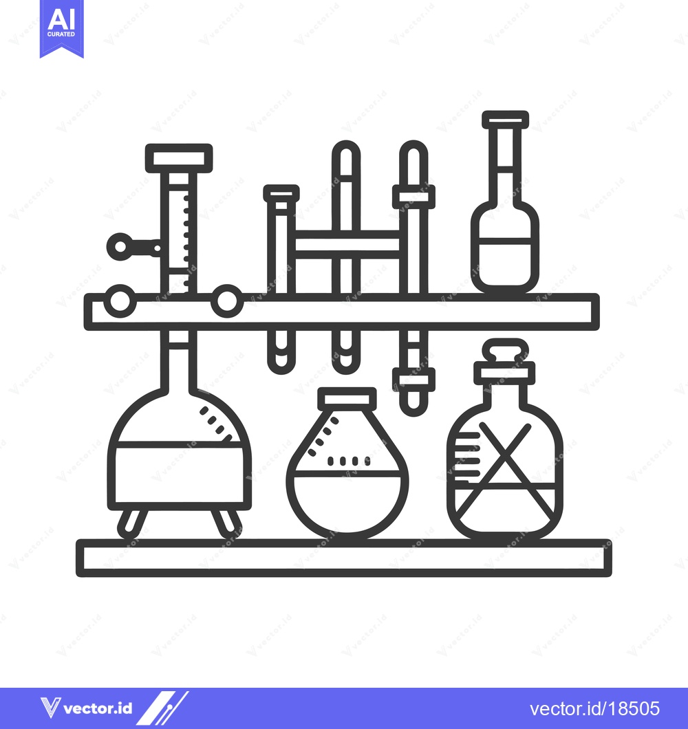 Premium Vector of A Set of Laboratory Glassware and Equipment for Experiments