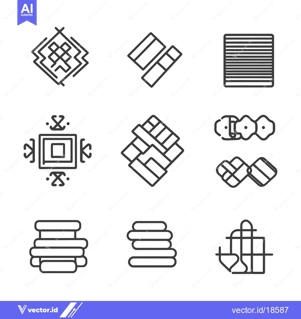 Premium Vector dari A Set of Nine Abstract Geometric Line Art Designs