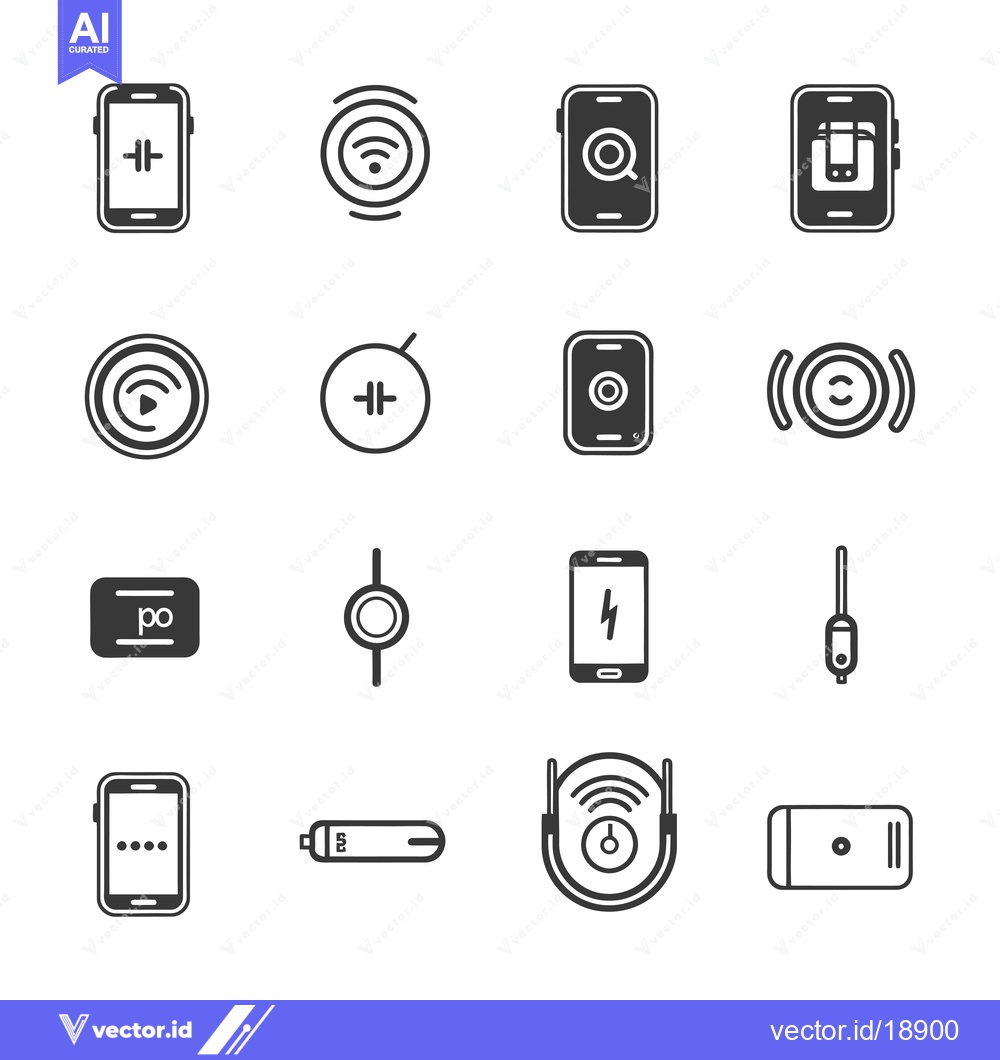 Premium Vector dari A Set of Smartphone and Mobile Device Icons