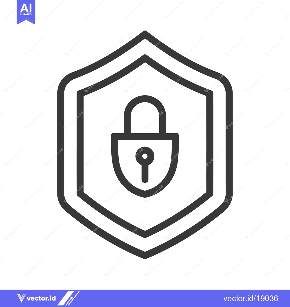 Premium Vector dari A Shield with a Lock Inside Representing Protection and Security