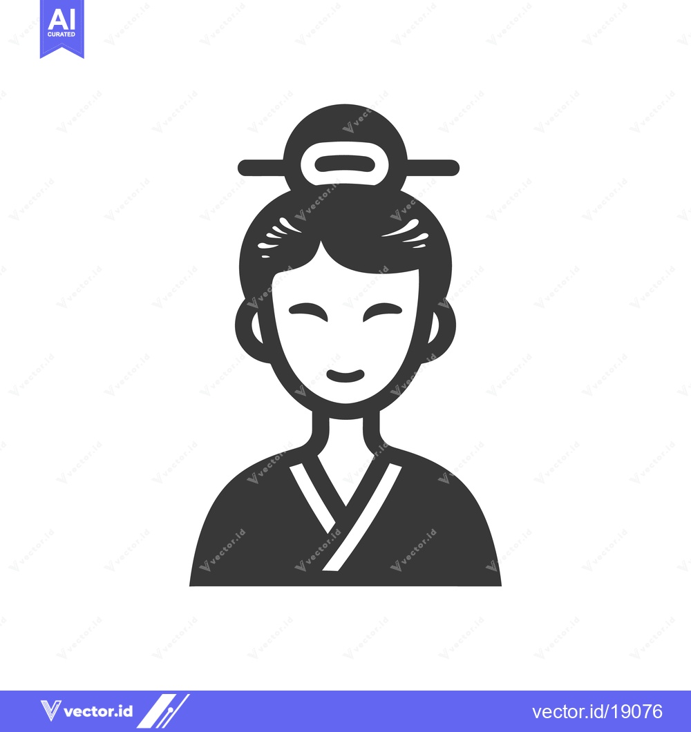 Premium Vector dari An elegant illustration of a woman with traditional cultural hairstyle