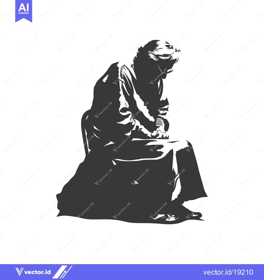 Premium Vector dari A Silhouette of a Woman Sitting on a Chair