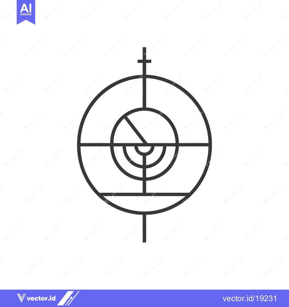 Premium Vector dari A Simple Black and White Circular Target Symbol
