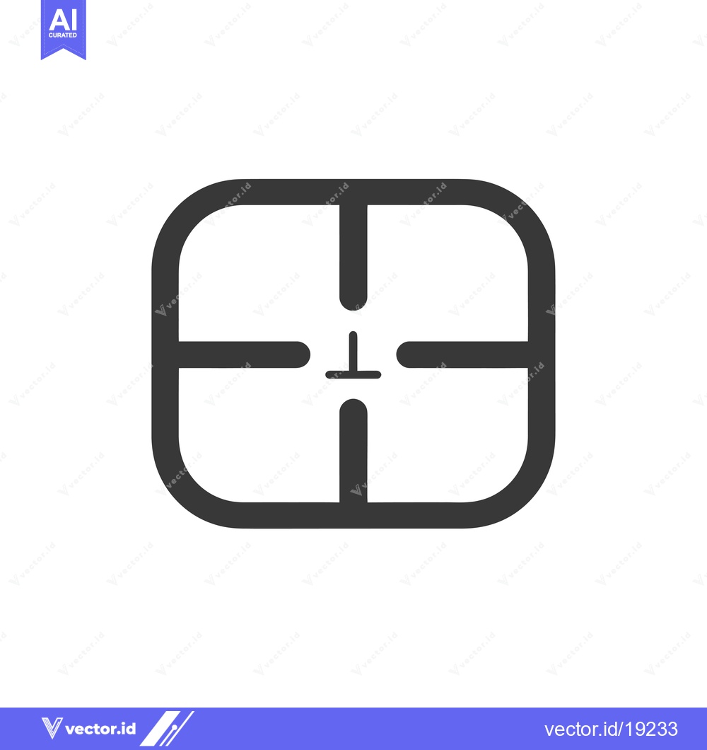 Premium Vector dari A simple black and white crosshair icon