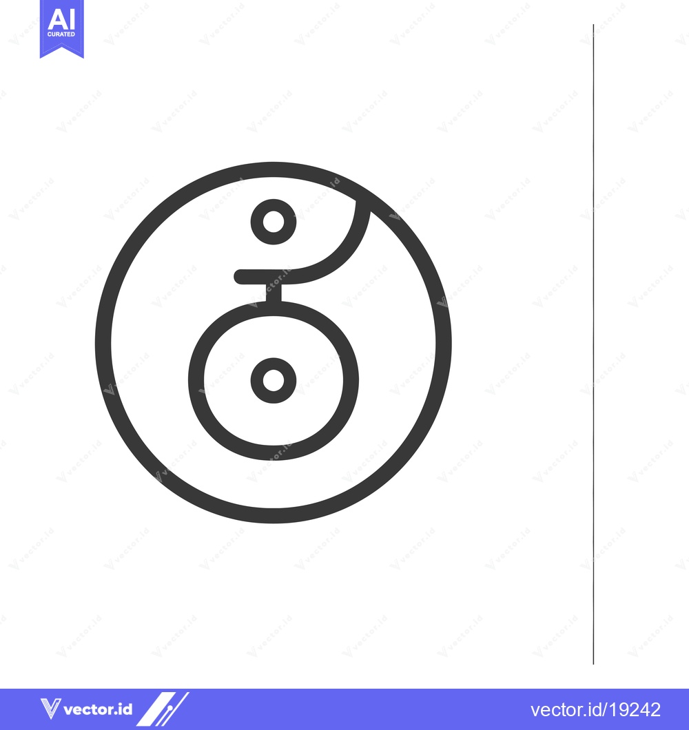 Premium Vector dari A simple black and white graphic design of concentric circles and a li