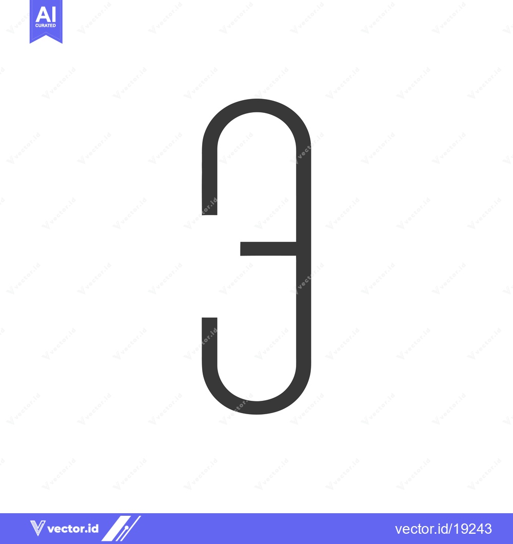 Premium Vector of A simple black and white graphic of a broken chain link