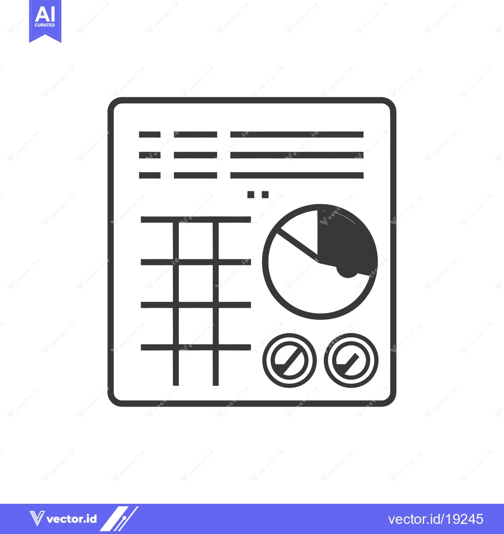 Premium Vector dari A simple black and white icon depicting a control panel with charts an