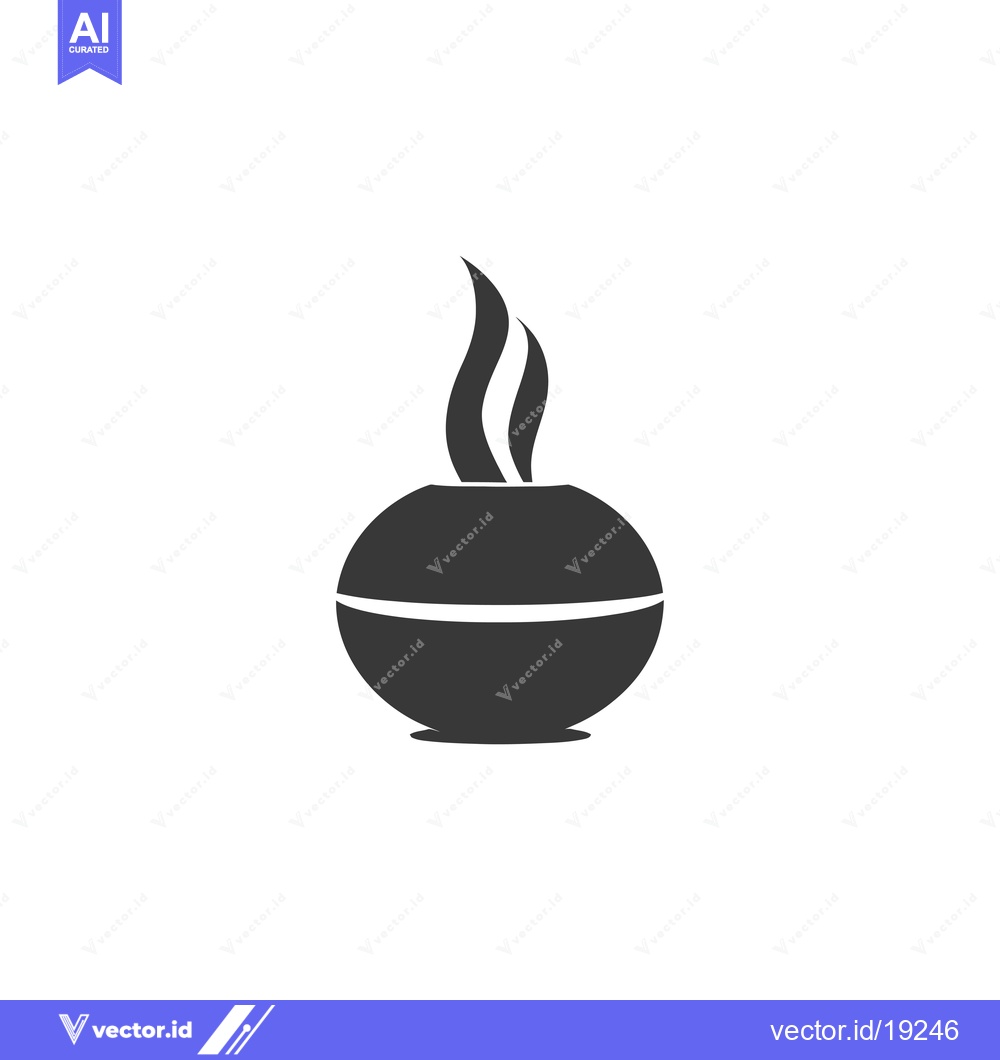 Premium Vector dari A simple black and white icon depicting an essential oil diffuser