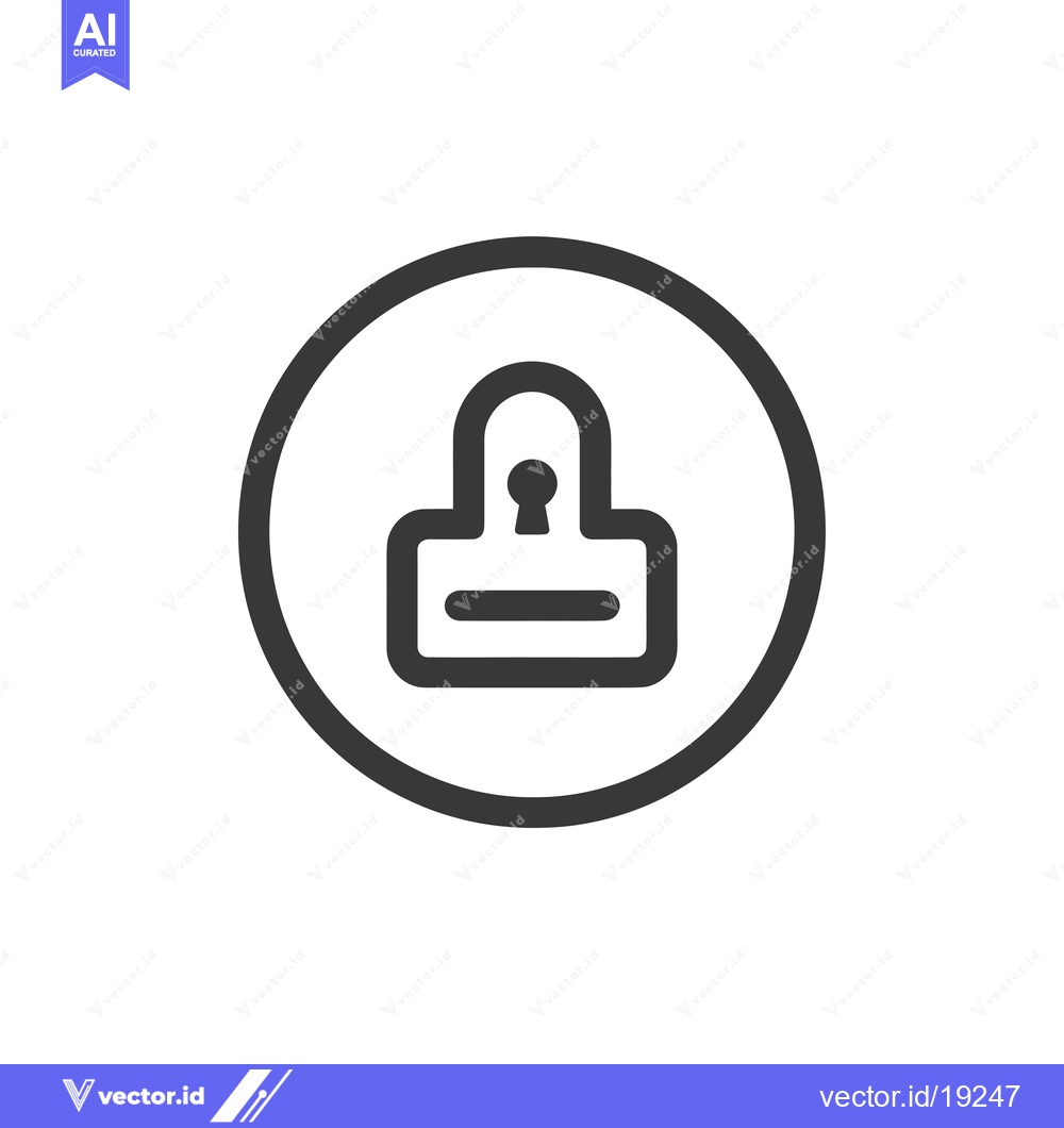 Premium Vector dari A simple black and white icon depicting a padlock with a keyhole
