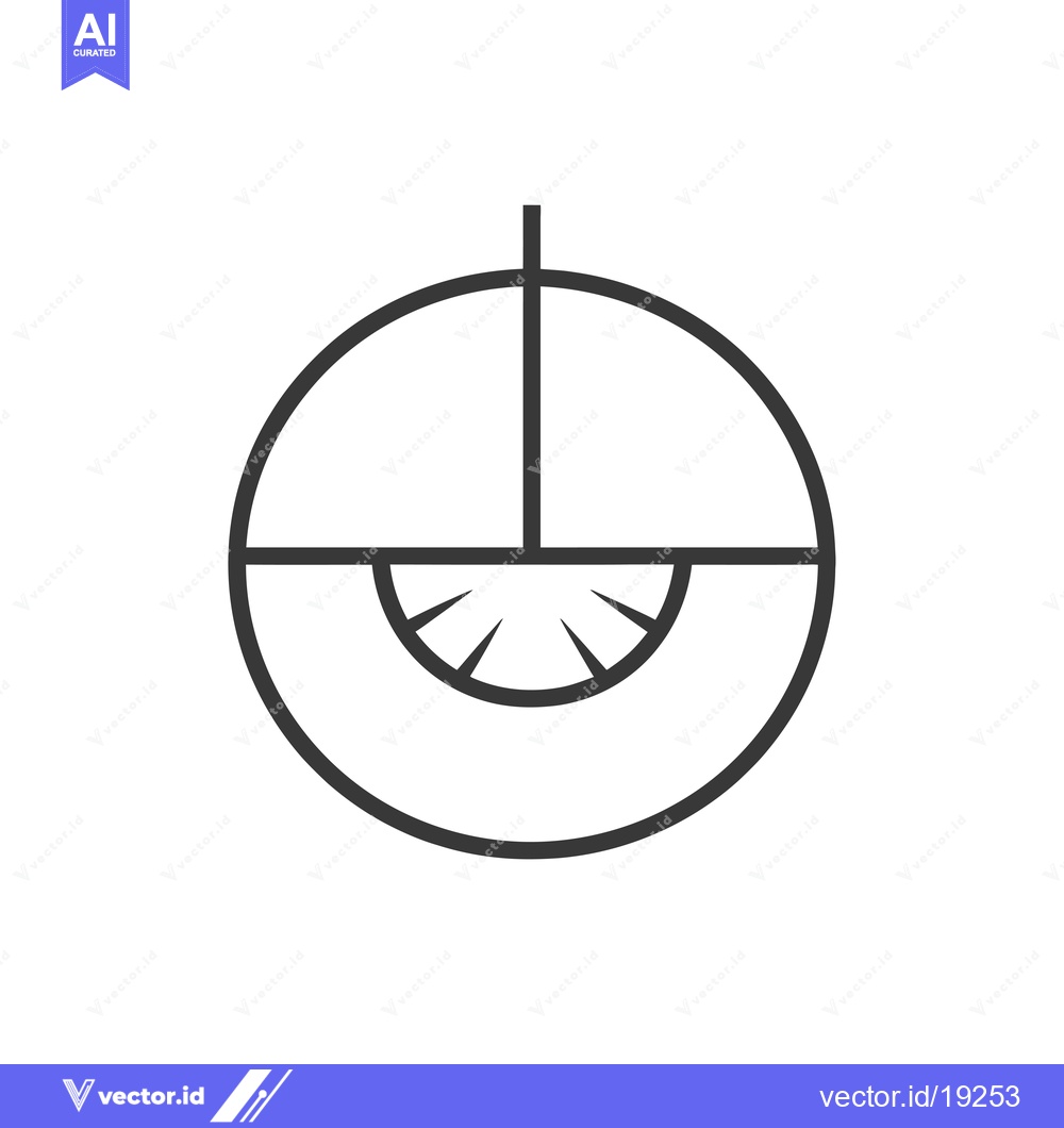 Premium Vector dari A Simple Black and White Icon of a Hanging Light