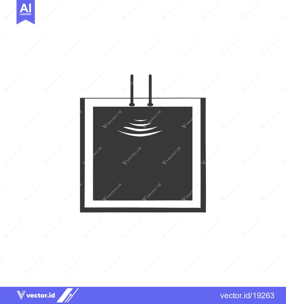 Premium Vector dari A simple black and white icon representing a device with antennas and