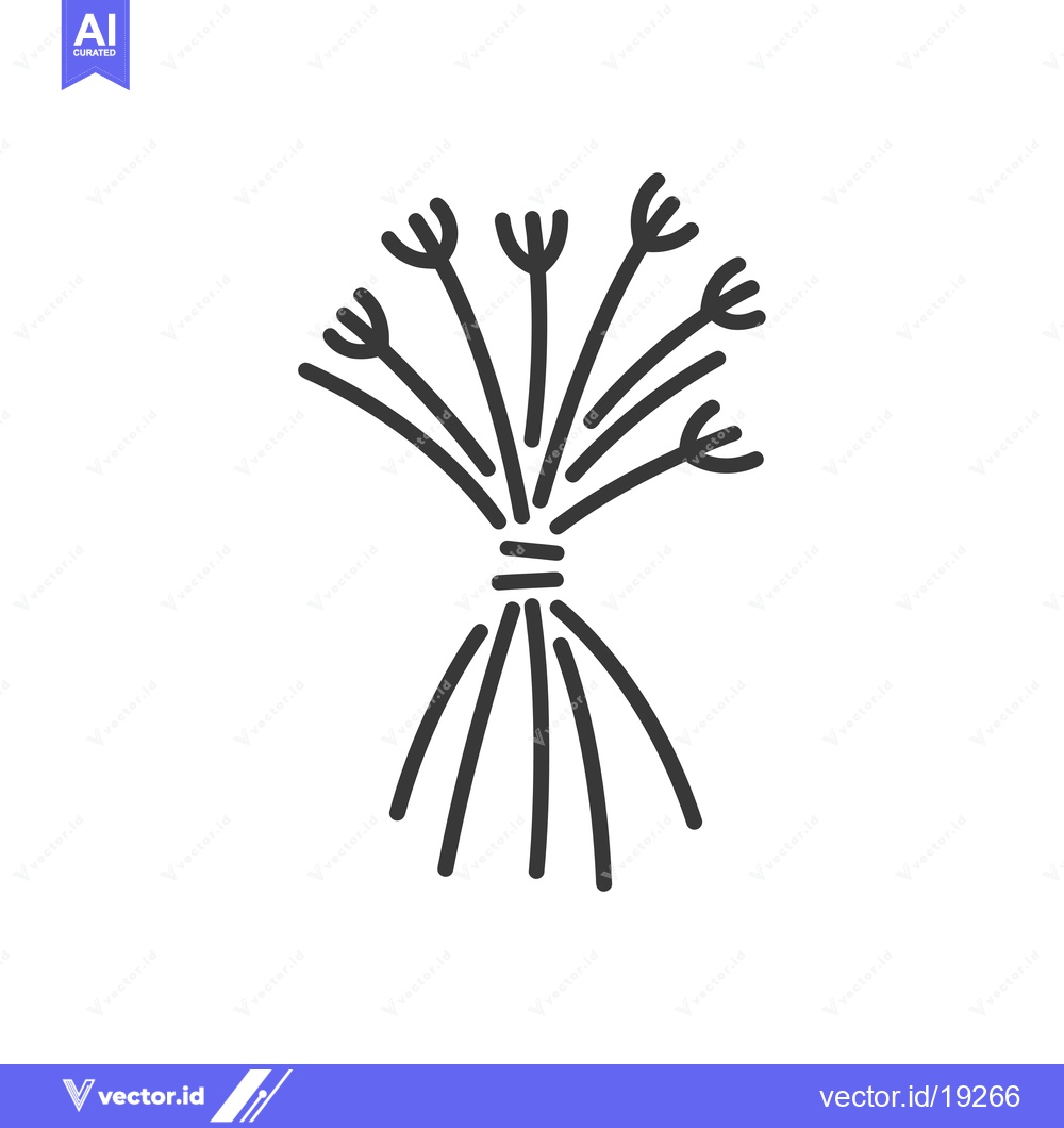 Premium Vector dari A simple black and white illustration of a bunch of wheat stalks