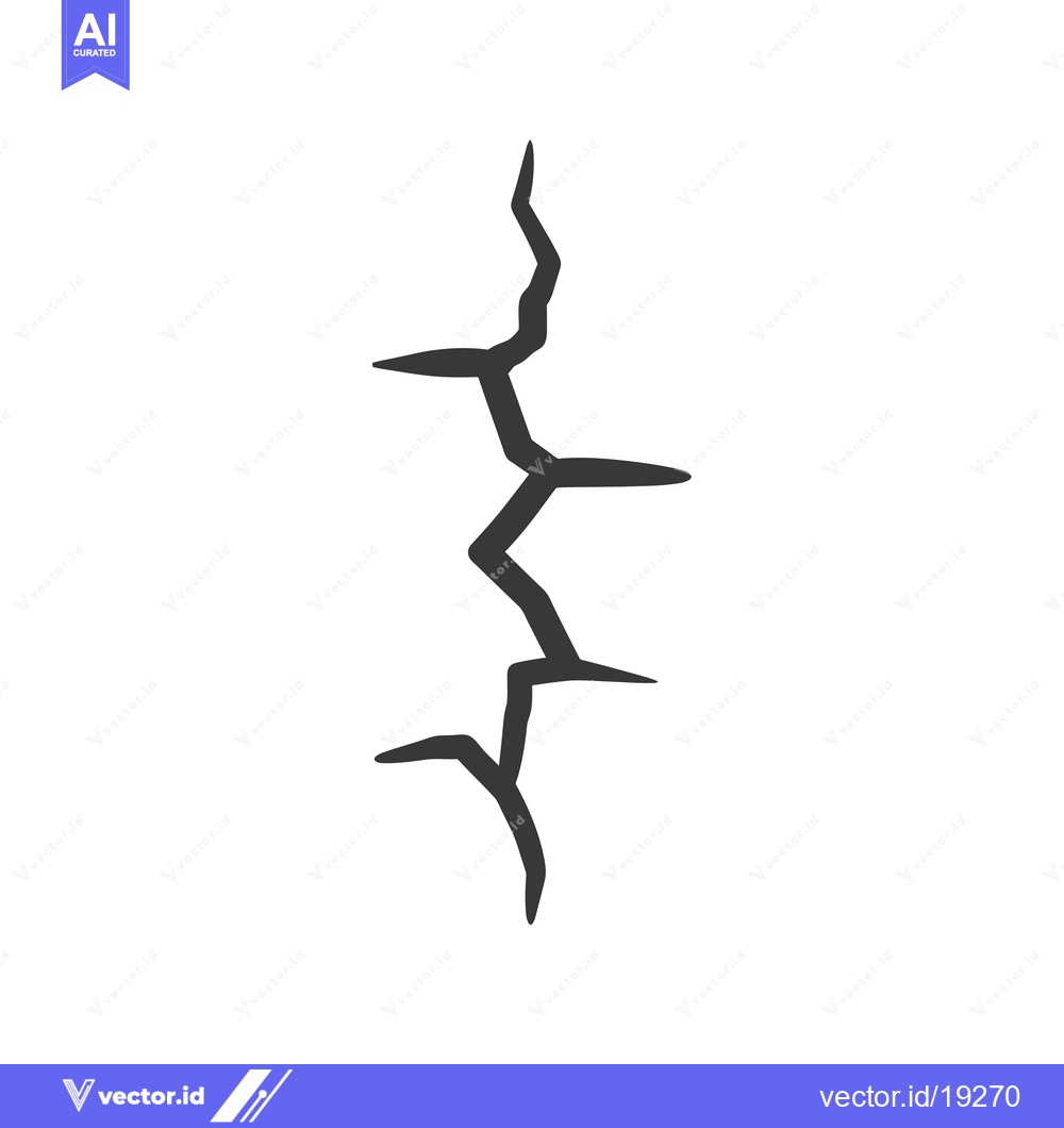 Premium Vector dari A Simple Black and White Illustration of a Crack