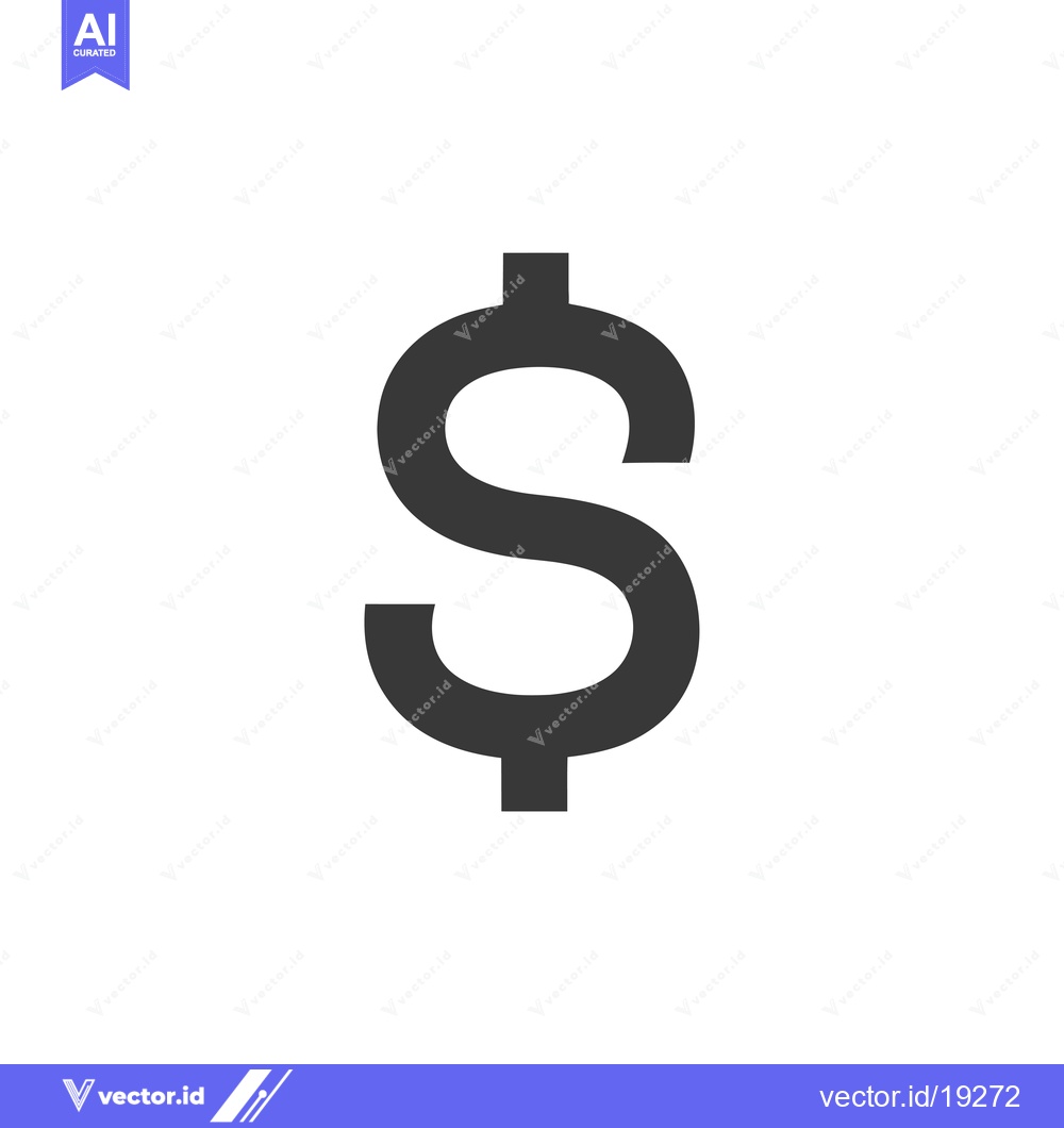 Premium Vector dari A simple black and white illustration of a dollar sign